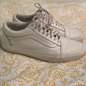 White Leather Vans